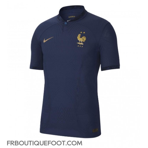 Maillot de foot France Domicile vêtements Monde 2022 Manches Courtes